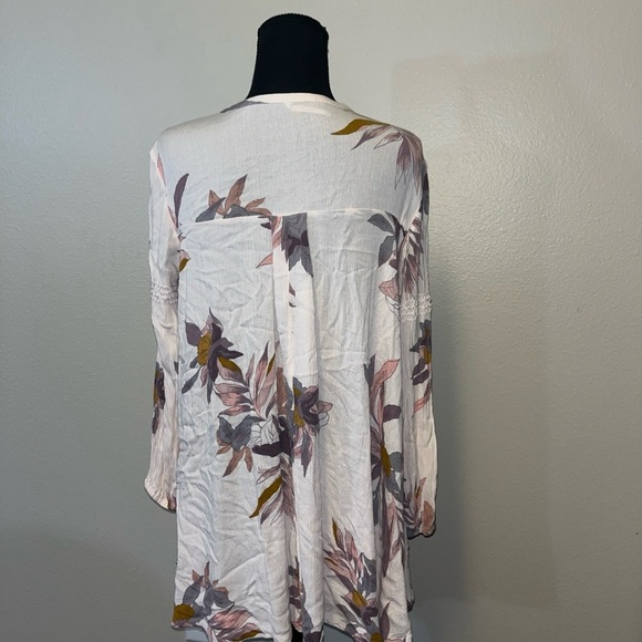 Free People Blush and White Dress  XS Floral Flowy - Picture 7 of 8